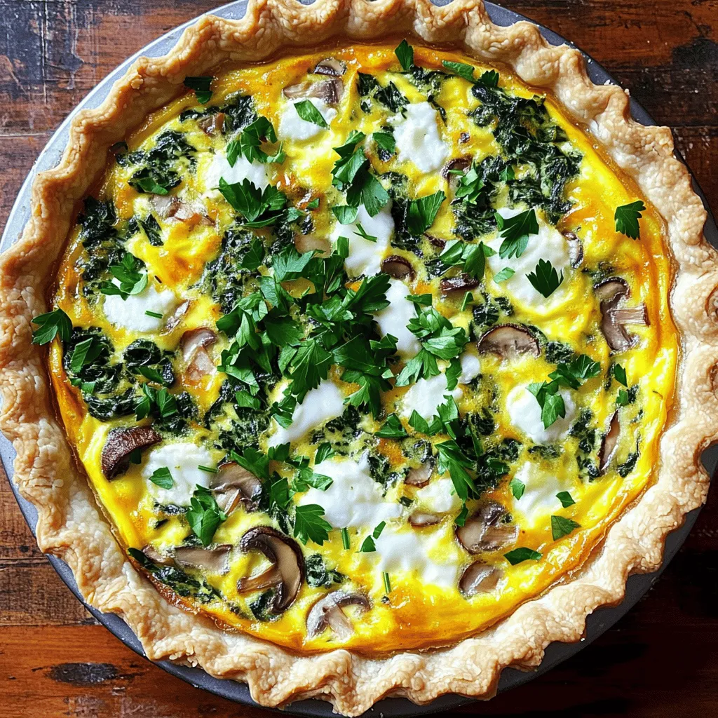 Spinach Mushroom Quiche Delicious and Easy Meal
