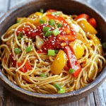 For Chili Garlic Noodles, gather these items: - 200g noodles (choose from egg, rice, or wheat) - 3 tablespoons vegetable oil - 6 cloves garlic, finely minced - 2-3 tablespoons chili paste (adjust based on your spice preference) - 1 tablespoon soy sauce - 1 tablespoon sesame oil - 1 tablespoon rice vinegar - 1 tablespoon sugar - 1 bell pepper, thinly sliced (choose red, yellow, or green for color) - 2 green onions, sliced (reserve some for garnish) - Salt, to taste - Sesame seeds, for garnish You can swap some ingredients if needed: - Noodles: Use gluten-free rice noodles for a gluten-free option. - Vegetable oil: Olive oil works well, but it has a different flavor. - Chili paste: Sriracha or red pepper flakes can add spice. - Soy sauce: Tamari is a great gluten-free alternative. - Sugar: Substitute honey or agave syrup for a natural sweetener. - Bell pepper: Use any favorite veggie, like broccoli or carrots. When picking fresh produce, keep these tips in mind: - Look for bright colors in bell peppers; they should feel firm. - Check the garlic; it should be dry and have no soft spots. - Choose green onions that are bright green and crisp. - Avoid any wilting or browning on the vegetables. These tips help ensure your dish tastes great and looks good! For the full recipe, check out the details above. To start, bring a large pot of salted water to a boil. You want it bubbling hot. Next, add 200g of your chosen noodles. Follow the package instructions until they are al dente. This usually takes 3 to 5 minutes, but check to be sure. Once cooked, drain the noodles in a colander. Rinse them under cold water to stop the cooking. Set the noodles aside for now. While the noodles cool, grab a medium bowl. In this bowl, whisk together the chili paste, soy sauce, sesame oil, rice vinegar, and sugar. Mix until smooth. This sauce packs a punch! Taste it and adjust the spice or sweetness if you want. You can add more chili paste for heat or more sugar for sweetness. Now, let’s heat things up! Take a large skillet or wok and pour in 3 tablespoons of vegetable oil. Heat it on medium. When the oil is hot, add 6 cloves of finely minced garlic. Sauté for about 30 seconds. Be careful, as garlic can burn quickly. You want it fragrant, not brown. Next, toss in the sliced bell pepper. Stir-fry for 2-3 minutes until it softens a bit but still has some crunch. Then, add your reserved cooked noodles to the skillet. Pour the sauce over the noodles. Toss everything together gently. Make sure the noodles get coated well with the sauce. Once everything is mixed, add the sliced green onions and a pinch of salt. Cook for another 2-3 minutes, stirring often. This step warms the dish through. Remove the skillet from heat and plate the noodles. For a lovely finish, garnish with sesame seeds and any reserved green onions. Serve with chopsticks for a fun touch. Enjoy your meal! You can make this dish as spicy as you want. Start with 2 tablespoons of chili paste for a mild kick. If you like more heat, add another tablespoon. Always taste as you mix. This way, you control the spice. If it’s too spicy, add a bit of sugar or more noodles to balance it out. The oil you choose makes a big difference. I recommend vegetable oil for sautéing. It has a high smoke point and doesn't overpower the dish. You can also try peanut oil for a nutty flavor. If you want a hint of richness, add a dash of sesame oil at the end. It gives a lovely aroma. You don’t need fancy tools, just some basics. Here’s what you need: - Large pot for boiling noodles - Skillet or wok for sautéing - Medium bowl for mixing the sauce - Whisk or fork for stirring - Cutting board and knife for chopping veggies Having these tools will help you whip up the dish quickly. For the full recipe, check out the instructions above. Happy cooking! {{image_4}} You can easily make chili garlic noodles vegetarian. Just skip any animal products. Use your favorite veggies like mushrooms, broccoli, or carrots. Toss in some spinach for a pop of color and nutrients. This option is not only flavorful but also very healthy. Want to add protein? You have many choices! Chicken works great. Simply slice it thin and cook it before adding the noodles. Shrimp is also a fantastic option. Just make sure to cook them until they turn pink. If you prefer plant-based, tofu is excellent. Press it to remove extra water, then cube and fry it until golden. This adds texture and flavor. If you need gluten-free options, choose rice noodles. They are light and soak up flavors well. To cook rice noodles, soak them in hot water until soft. Then, follow the same steps as the regular noodles. This way, everyone can enjoy this tasty dish! For more details, check out the full recipe. You can store leftover chili garlic noodles in the fridge. Place them in an airtight container. Make sure to cool them down before sealing. They will last about 3-4 days in the fridge. When you are ready to eat, take them out and check for any signs of spoilage. Freezing is a great option if you want to keep the noodles longer. First, let the noodles cool completely. Then, portion them into freezer-safe bags. Squeeze out as much air as you can before sealing. You can freeze the noodles for up to 2 months. Just remember, the texture may change a bit after thawing. To reheat chili garlic noodles, you can use various methods. The microwave is the quickest option. Place the noodles in a bowl, add a splash of water, and cover. Heat in 30-second intervals, stirring in between until warm. You can also reheat them in a skillet. Add a little oil and stir-fry until heated through. If you want, add a touch more chili paste or soy sauce for extra flavor. For the full recipe, check out the Chili Garlic Noodles section! Chili garlic noodles pair well with many dishes. You can serve them with: - Grilled chicken - Stir-fried vegetables - Spring rolls - Tofu dishes - A light salad These options add variety and balance to your meal. The noodles shine with simple sides. Yes, you can use store-bought noodles. They save time and are easy to find. Choose options like: - Instant ramen - Fresh egg noodles - Rice noodles Just follow the package instructions for cooking. This way, you can enjoy quick, tasty noodles. To reduce the heat, you can adjust the chili paste. Try these tips: - Use less chili paste - Add more sugar - Include coconut milk for creaminess Taste as you go. This helps you find the perfect spice level. Yes, this recipe works great for meal prep. You can store leftovers in airtight containers. Keep them in the fridge for up to three days. When reheating, add a splash of water to prevent drying. This keeps your noodles flavorful and fresh. For the full recipe, check back at the top! We talked about making delicious Chili Garlic Noodles. I shared the key ingredients and substitutions. You learned how to cook the noodles, sauce, and aromatics step by step. I provided tips on spice levels and cooking oils for the best flavor. We also explored fun variations for different diets and storage tips. In conclusion, enjoy crafting this dish your way. Customize it and make it yours. Happy cooking!