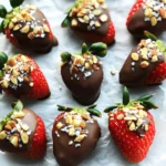 Start with 1 pint of fresh strawberries. Choose ripe, red berries for the best flavor. Make sure to hull and wash them well. This step helps remove dirt and chemicals. Clean strawberries ensure a tasty treat. You have options for chocolate. Use 1 cup of dark chocolate chips for a rich taste. If you prefer sweeter bites, use milk chocolate chips instead. Both types melt nicely. For a smooth finish, add 1 tablespoon of coconut oil. This step is optional but recommended. To elevate your bites, consider these toppings. Use 1/4 cup of crushed nuts like almonds or pistachios. This adds crunch and flavor. You can also sprinkle 1/4 cup of shredded coconut for texture. A pinch of sea salt at the end brings out the sweetness, making each bite special. For the full recipe, check out the main section of this article. First, gather all your tools and ingredients. You need a baking sheet, parchment paper, and a heatproof bowl. Ensure your strawberries are clean and dry. This step helps the chocolate stick well. Line your baking sheet with parchment paper. This will make the strawberries easy to remove later. Next, let’s melt the chocolate. Place the chocolate chips and coconut oil in a heatproof bowl. Heat the bowl in the microwave for 30 seconds. Stir the mixture well. Repeat this heating and stirring until the chocolate is smooth. It should look glossy and silky. Be careful not to overheat it, as burnt chocolate can spoil the taste. Now comes the fun part—dipping the strawberries! Hold a strawberry by the stem. Dip it fully into the melted chocolate. Make sure it is covered completely. Gently tap the fork to remove any extra chocolate. Place the dipped strawberry on the lined baking sheet. Repeat this for all the strawberries. While the chocolate is still wet, sprinkle crushed nuts or shredded coconut on top. This adds a nice crunch and flavor. For a gourmet touch, add a pinch of sea salt on top. It balances the sweetness of the chocolate. After decorating, put the baking sheet in the fridge. Chill the strawberries for about 30 minutes until the chocolate hardens. Now your chocolate-covered strawberry bites are ready! Enjoy this tasty treat! For the full recipe, check the section above. To get a great chocolate coating, start with quality chocolate. I prefer dark chocolate, but milk chocolate works too. Make sure to melt it slowly. Use a microwave or a double boiler. Always stir the chocolate until it is smooth. This helps avoid lumps. When dipping, fully cover each strawberry. Use a fork to tap off any extra chocolate. This way, your bites won’t be too thick or drippy. To add more flavor, think about using toppings. Crushed nuts make a great choice. They add crunch and taste. Almonds and pistachios are my favorites. You can also use shredded coconut for a tropical twist. If you want to balance sweetness, add a pinch of sea salt. This little touch brings out the chocolate's rich flavor. Chilling is key to solidifying your chocolate. After you coat the strawberries, place them on a parchment-lined baking sheet. For fast results, put the baking sheet in the fridge. Chill them for about 30 minutes. If you're in a hurry, you can use the freezer. Just keep an eye on them so they don’t freeze too hard. Once the chocolate is set, your treats are ready to enjoy! For the full recipe, check the earlier section. {{image_4}} You can use many types of chocolate for your bites. Dark chocolate gives a rich flavor. Milk chocolate is sweet and creamy. White chocolate adds a nice touch, too. Each type has its own charm. You can even mix chocolates for a unique taste. Try half dark and half milk for a fun blend. Add flavors to your chocolate-covered bites. You can sprinkle cinnamon or chili powder for a spicy kick. Drizzle caramel or peanut butter on top for extra sweetness. Try adding orange or mint zest to the chocolate. This will give a fresh twist to the classic flavor. How you present your bites can make a big difference. Use a fancy plate to show them off. You can place them in cupcake liners for a fun touch. Arrange them in a circle or a heart shape for special occasions. Sprinkling some whole nuts or fresh mint leaves around the bites makes the dish pop. These small details make your dish look gourmet. For the full recipe, check the earlier section. To keep your chocolate-covered strawberry bites fresh, start with ripe strawberries. Choose berries that are firm and vibrant. After dipping in chocolate, let them cool completely before storing. Place them in a single layer in a container. If you stack them, the chocolate may stick together. Cover the container tightly to keep out air and moisture. This helps maintain their taste and texture. Store the strawberry bites in the fridge for up to three days. The cold helps the chocolate stay firm. Use a container with a lid to avoid odors from other foods. If you notice any moisture inside, it is best to use paper towels to absorb it. This keeps the chocolate from becoming soft or sticky. Never store them in the freezer or outside; heat can ruin them. If you want to store them longer, freezing is an option. Freeze the chocolate-covered bites for up to two months. To do this, place them in a single layer on a baking sheet. Freeze them until solid, then transfer to an airtight container. Be sure to separate layers with parchment paper. When you’re ready to enjoy them, let them thaw in the fridge to keep the chocolate’s shine. This method preserves flavor and texture for a longer time. For the full recipe, check out the earlier section. Chocolate-covered strawberry bites last about 2 to 3 days in the fridge. They taste best when fresh. After that, the strawberries may become soggy. To enjoy them longer, eat them sooner. Yes, you can use other fruits! Bananas, apples, and pineapple work well too. Just make sure to cut them into bite-sized pieces. The chocolate will add a sweet touch to any fruit you choose. You can find pre-made chocolate-covered strawberries at many grocery stores. Look in the bakery or dessert section. You can also check local chocolate shops or order them online for delivery. In this post, I shared how to make chocolate-covered strawberries. We explored the best ingredients like fresh strawberries and various chocolates. I guided you through step-by-step instructions for melting, dipping, and decorating. You learned tips for a perfect coating and delicious variations. Remember to store them well for freshness. You can enjoy this sweet treat anytime. Now, you have all the info to create your own chocolate-covered strawberries!