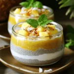 Let's dive into the ingredients for making Pineapple Coconut Chia Pudding. Each item adds its own special touch to this dish. - Coconut milk options You can choose between canned coconut milk or carton coconut milk. Canned coconut milk is thicker and creamier, while carton coconut milk is lighter. Both work well. If you want a richer flavor, go for the canned version. - Fresh pineapple preparation Use fresh pineapple for the best taste. Dice it into small pieces. This helps the pineapple blend smoothly. You can also use canned pineapple, but fresh gives a bright, tropical flavor. - Sweetener options For sweetness, you can use honey or maple syrup. Honey adds a nice floral note. Maple syrup gives a warm, caramel-like flavor. Adjust the sweetness to your liking. Taste as you mix! Once you gather these ingredients, you are ready to create a delightful dessert. If you're eager to see how to combine them, check out the Full Recipe. Start by gathering your ingredients. You will need coconut milk, fresh pineapple, honey or maple syrup, vanilla extract, and a pinch of salt. Add these to your blender. Blend on high speed until the mix is smooth. You want a creamy texture with no pineapple chunks. This step sets the base for your pudding. Now, transfer your blended mixture to a mixing bowl. It’s time to add the chia seeds. Do this gradually. Sprinkle the seeds into the mix while stirring. This helps spread them evenly. Even distribution is key to avoid clumps. If you don’t mix well, some chia seeds might sink. Cover your bowl with plastic wrap or a lid. Place it in the fridge. You need to chill it for at least four hours. Overnight is even better. This time allows the chia seeds to soak up the liquid. It gives the pudding a thick, creamy texture. After chilling, stir the pudding again. This breaks up any clumps. Now it’s ready to serve! For the full recipe, check out the details above. Enjoy your delicious creation! To get the right texture, avoid clumps of chia seeds. When you mix the chia seeds with the liquid, do it slowly. Stir well as you add the seeds. This helps them spread out. If you see any clumps forming, break them up with a spoon. You might want to adjust the liquid for your desired thickness. If you like a thicker pudding, add more chia seeds. For a thinner texture, simply add a bit more coconut milk. Test it out to find what you love most. Serving your pudding in clear jars makes it look great. You can see the layers and colors. This adds to the fun of eating it. For a special touch, layer diced pineapple on top. It will give your pudding a fresh pop! Garnishing with toasted coconut and mint is a must. The coconut adds crunch and flavor. Fresh mint brings a nice color and taste. It makes your dish look fancy and inviting. To keep your pudding fresh, store it in the fridge. Use airtight containers to avoid drying out. This keeps the flavors strong and tasty. When serving, only take out what you need. Leave the rest in the fridge until you’re ready. This way, your pudding stays fresh longer. For the best taste, enjoy your pudding within 3-4 days. After that, it may lose its great flavor. Enjoy every bite of this delightful treat! {{image_4}} You can make this pineapple coconut chia pudding even more exciting by adding other fruits. Mango, kiwi, and banana all pair well with pineapple. Each fruit brings its own flavor and texture. For a fun twist, try using seasonal fruits like strawberries in spring or peaches in summer. Mixing different fruits creates a colorful and tasty treat that everyone will love. If you want a dairy-free or vegan version, there are great options. Instead of coconut milk, you can use almond milk or oat milk. Both give a nice taste and texture. For sweeteners, maple syrup works well if you want to avoid honey. You can also use agave syrup for a vegan-friendly choice. These swaps keep the flavor while meeting different dietary needs. Want to jazz up your pudding? Adding spices can make a big difference. Try mixing in a sprinkle of cinnamon or nutmeg for warmth. These spices add depth to the sweet flavors. You can also use extracts like almond or coconut for a unique twist. Just a little goes a long way to boost the taste. Feel free to experiment and find your favorite flavor combinations! To keep your pineapple coconut chia pudding fresh, store it in the fridge. Use an airtight container for best results. This helps to prevent it from absorbing odors from other foods. The pudding can last about 5 days in the fridge. Look for signs of spoilage. If you see any mold or an off smell, it’s best to discard it. The texture may also change if it sits too long. If it gets too thick, you can add a bit of coconut milk to loosen it up. Yes, you can freeze chia pudding! This is great if you want to make a batch ahead of time. Just pour the pudding into freezer-safe containers. Leave some space at the top for expansion. To thaw, move it to the fridge for a few hours or overnight. You can also use the microwave on low power if you're in a hurry. Stir well after thawing to restore the creamy texture. Enjoy your pudding later with fresh toppings! Chia seeds are tiny but mighty! They are rich in fiber, protein, and omega-3 fatty acids. These nutrients help support heart health and digestion. Chia seeds also absorb water, which can help you feel full longer. Plus, they are low in calories, making them a great addition to many dishes. You can store Pineapple Coconut Chia Pudding in the fridge for up to five days. Make sure to keep it in a sealed container. If you notice any changes in smell or color, it's best to toss it. Freshness is key for the best taste. Yes! This pudding is perfect for meal prep. You can make it up to three days in advance. Just blend and mix it, then chill as directed. It will save you time during busy mornings or when you need a quick snack. Absolutely! This pudding is safe for most kids. It has no common allergens, but always watch for individual allergies. The sweetness from the pineapple and honey makes it a fun treat. Plus, it's a healthy option for dessert or breakfast! In this post, we explored making Pineapple Coconut Chia Pudding. You learned about the key ingredients, like coconut milk and fresh pineapple. We covered how to blend them, add chia seeds, and chill for the best texture. You picked up tips for perfecting consistency, presenting your dish, and keeping it fresh. We also talked about variations, storage, and answered common questions. Now you can create a tasty, healthy treat that fits anyone's diet. Enjoy your cooking and share your pudding with friends and family!