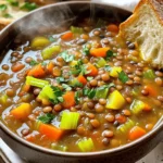 For a tasty bowl of vegan lentil soup, gather the following items: - 1 cup dried green or brown lentils, thoroughly rinsed and drained - 1 medium onion, finely diced - 2 cloves garlic, minced to a paste - 2 medium carrots, diced into small cubes - 2 celery stalks, diced evenly - 1 can (14 oz) diced tomatoes, with juice - 4 cups vegetable broth, low-sodium preferred - 1 teaspoon ground cumin - 1 teaspoon smoked paprika - 1 teaspoon dried thyme - 2 bay leaves - Salt and freshly cracked black pepper to taste - 2 tablespoons extra virgin olive oil - A generous handful of fresh spinach or kale, chopped (optional) - Fresh parsley, finely chopped for garnish Each ingredient plays a key role in building flavor and nutrition. The lentils add protein and fiber. Onions and garlic provide a savory base. Carrots and celery add sweetness and crunch. The canned tomatoes give a rich, tangy taste. Herbs and spices elevate the soup's aroma and depth. When preparing your soup, ensure you have good quality ingredients. Fresh vegetables add brightness. Use low-sodium broth to control salt levels. This simple choice makes your soup healthier. For the full recipe, check the earlier sections. Enjoy the process of creating this hearty dish. The ingredients blend together to form a comforting and nourishing soup, perfect for any day. 1. Sautéing the base vegetables: Start by heating the olive oil in a large pot over medium heat. Add the diced onion and sauté it for about 3-4 minutes. The onion will become tender and translucent. Next, stir in the minced garlic. Then, toss in the diced carrots and celery. Sauté these veggies for 5-6 minutes. Stir occasionally until they soften. 2. Adding the spices and lentils: Now, it’s time to add flavor! Sprinkle in the ground cumin, smoked paprika, and dried thyme. Cook them for about a minute. This step helps release the spices' essential oils, making the soup aromatic. After that, add the rinsed lentils. Pour in the canned tomatoes with their juice and the vegetable broth. Toss in the bay leaves and season with salt and black pepper. 3. Cooking the soup to perfection: Bring the mixture to a boil. Once it boils, reduce the heat to low. Let it simmer uncovered for about 30 minutes. This allows the lentils to become tender and fully cooked. 1. Incorporating greens if desired: If you enjoy greens, stir in the chopped spinach or kale. Allow the greens to cook for about 5 minutes. They will wilt and become tender. 2. Adjusting seasoning to taste: After the soup is done, taste it. Adjust the seasoning as needed. You may want to add more salt or pepper. 3. Removing bay leaves: Finally, remember to remove the bay leaves from the soup. They add flavor but are not meant to be eaten. For the full recipe, refer to the recipe section above. - Ensuring lentils are tender: Use dried green or brown lentils. Rinse them well before cooking. This helps remove dirt and debris. Cook them until they are soft but not mushy. This usually takes about 30 minutes of simmering. - Optimal sautéing techniques: Start by heating olive oil in a heavy pot. Add diced onions first and cook them until they are clear. This adds a sweet flavor. Then, add garlic, carrots, and celery. Sauté them until soft. This builds a strong base for your soup. - Flavor enhancements with spices: Use spices like ground cumin, smoked paprika, and dried thyme. Add these to the pot after the veggies. Cook them for one minute. This releases their oils and boosts the soup's taste. - Ideal pairing with bread: Serve your soup with a slice of crusty bread. It adds texture and makes the meal more filling. The bread soaks up the soup nicely. - Presentation enhancements for appeal: Use deep bowls for serving. Drizzle a little olive oil on top for sheen. Sprinkle fresh parsley for color. This makes the dish look fresh and inviting. {{image_4}} You can easily change up your vegan lentil soup. Different lentils offer unique tastes and textures. For example, red lentils cook faster and turn creamy. Black lentils stay firm and add a nice bite. Try whatever you have on hand! You can also add other veggies to the mix. Potatoes add heartiness to the soup. Bell peppers bring a sweet crunch. Feel free to toss in any leftover vegetables you want. This dish is flexible, so make it your own! Adjusting spices can change the soup's heat. If you like spice, add red pepper flakes or cayenne. For milder soup, stick with just cumin and paprika. Herbs can boost the flavor too. Fresh basil or cilantro can add a bright taste. Dried oregano or rosemary brings an earthy note. Experiment with your favorite herbs for a personal touch. For the full recipe, check out the complete instructions. To keep your lentil soup fresh, store it in an airtight container. Let the soup cool down before sealing. This helps prevent moisture buildup, which can spoil the soup. In the fridge, it stays good for 4 to 5 days. Just remember to reheat only what you need. You can freeze lentil soup for later use. Pour the cooled soup into freezer-safe containers. Leave some space at the top, as the soup expands when frozen. The soup can last in the freezer for about 3 months. When you’re ready to eat, thaw the soup overnight in the fridge. To reheat, use a pot on the stove over low heat. Stir gently to keep it smooth. If it seems thick, add a little water or broth to reach your desired consistency. Enjoy the same rich flavor as the day you made it! Check out the Full Recipe for more delicious details. You can skip the tomatoes in this soup. Use extra broth to keep it tasty. Try adding more spices like cumin and paprika. You can also add diced potatoes for a heartier base. They will cook well and add nice texture. To boost protein, add cooked quinoa or chickpeas. Both blend well with lentils. You can also include tofu for a rich, creamy texture. Try adding nuts or seeds as a topping for crunch and more protein. Yes, you can use both! In a slow cooker, sauté the veggies first, then add everything. Cook on low for 6-8 hours. For an Instant Pot, sauté first, then add ingredients and pressure cook for 15 minutes. Both methods yield a rich flavor. Yes, lentil soup is very healthy! Lentils are high in protein and fiber. They help keep you full and are great for digestion. The veggies add vitamins and minerals. This soup is both nourishing and satisfying. Enjoy it guilt-free! For the full recipe, check out the Hearty Vegan Lentil Soup 🥗. This blog post covered how to make a delicious lentil soup. We discussed the key ingredients, from lentils to fresh veggies. I shared step-by-step instructions for preparing it perfectly. You learned helpful tips for cooking and serving, plus fun variations to try. Remember to store leftovers properly, too. Lentil soup is not just tasty; it’s healthy and easy to make. Enjoy creating your own version and share it with friends and family!