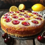 To make the Cherry Lemon Yogurt Cake, you will need the following ingredients: - 1 cup plain Greek yogurt - 1 cup granulated sugar - 3 large eggs - Zest of 1 lemon - 1/4 cup fresh lemon juice - 1/2 cup vegetable oil - 1 3/4 cups all-purpose flour - 2 teaspoons baking powder - 1/2 teaspoon baking soda - 1/2 teaspoon salt - 1 cup fresh cherries, pitted and halved - Powdered sugar for dusting (optional) These ingredients work together to create a moist and flavorful cake. The Greek yogurt adds creaminess, while the lemon gives it a bright taste. The cherries add a lovely burst of flavor. If you don’t have Greek yogurt, you can use regular yogurt. Sour cream is another good choice. You can switch granulated sugar with brown sugar for a deeper flavor. If you prefer a lighter cake, consider using applesauce instead of oil. For those who want a gluten-free option, try using a gluten-free flour blend. Just make sure to check the package for proper measurements. Using fresh cherries gives the cake a great taste and texture. They are juicy and sweet. If fresh cherries are out of season, frozen cherries work too. Just remember to thaw and drain them first. This prevents extra liquid from making the cake too wet. Whichever type you choose, make sure to pit and halve the cherries. This way, they mix well into the batter and bake evenly. For the full recipe, check the instructions above! Start by preheating your oven to 350°F (175°C). This ensures your cake bakes evenly. While the oven heats, prepare a 9-inch round cake pan. You can grease it and dust it with flour. Alternatively, line it with parchment paper for easy removal. This step makes sure your cake does not stick. In a large bowl, combine the Greek yogurt, granulated sugar, and eggs. Use a whisk for this. Mix until the mixture is smooth and creamy. It should look uniform. Next, add the lemon zest and fresh lemon juice. Keep whisking until combined. This adds a bright flavor to your cake. Then, gradually pour in the vegetable oil. Stir gently until it blends well. Take a separate bowl and sift together the all-purpose flour, baking powder, baking soda, and salt. Sifting helps to aerate the flour. This step ensures even rising. Now, slowly fold the dry ingredients into the wet mixture. Use a spatula or wooden spoon. Mix until just combined. Be careful not to overmix. This keeps the cake light and airy. Now it’s time to add the cherries! Fold in the halved cherries gently. Make sure they are evenly spread throughout the batter. Once done, pour the batter into the prepared cake pan. Use a spatula to smooth the top. This helps with even baking. Place the pan in the preheated oven and bake for 30-35 minutes. Check for doneness by inserting a toothpick into the center. If it comes out clean, your cake is ready. After baking, let it cool in the pan for 10 minutes. Finally, transfer it to a wire rack to cool completely. To make your Cherry Lemon Yogurt Cake super moist, use full-fat Greek yogurt. It adds richness and keeps the cake soft. Do not skip the oil; it helps keep the cake tender. Also, be careful not to overmix the batter. Overmixing leads to a dense cake instead of a light one. If you bake at a high altitude, you may need to adjust the baking time. Cakes rise faster in thin air. Start checking for doneness a few minutes earlier. If the cake looks golden but is still wet inside, lower the oven temperature slightly. This helps the cake bake evenly without burning the outside. To check if your cake is done, use a toothpick. Insert it into the center of the cake. If it comes out clean, the cake is ready. If it has batter on it, bake for a few more minutes. Remember, the cake continues to cook a bit after you take it out of the oven. Let it cool in the pan for about 10 minutes before moving it to a wire rack. This cooling time helps keep the cake moist and avoids breaking. For more detailed steps and a full ingredient list, check the Full Recipe. {{image_4}} You can change the flavor of your Cherry Lemon Yogurt Cake by using different fruits. Consider using blueberries, raspberries, or diced peaches. These fruits will add their unique taste and keep the cake moist. You can mix and match to find your favorite combination. Just remember to keep the fruit amount the same as the cherries. Adding spices can elevate your cake's flavor. Cinnamon or nutmeg are great choices. Just a pinch can add warmth and depth to your cake. You can also try adding vanilla extract for a lovely aroma. Mix these spices into your dry ingredients for even distribution. Transforming your cake into cupcakes is simple and fun. Just follow the same recipe but pour the batter into a cupcake tin instead of a cake pan. This way, you get individual servings. Bake for about 20-25 minutes, checking for doneness with a toothpick. Top with frosting or a sprinkle of powdered sugar for a special touch. For the full recipe, check out the Cherry Lemon Yogurt Cake details above. To keep your Cherry Lemon Yogurt Cake fresh, wrap it well. I recommend using plastic wrap or aluminum foil. This prevents air from getting in and drying it out. Store the wrapped cake at room temperature for up to three days. If you live in a hot climate, it’s best to refrigerate it. Just remember to bring it back to room temperature before serving for the best taste. If you want to save some cake for later, freezing is a great option! First, let the cake cool completely. Then, slice it into pieces for easy thawing. Wrap each piece in plastic wrap, then place them in a freezer bag. The cake can freeze for up to three months. When you’re ready to enjoy, just take a slice out and let it thaw in the fridge overnight. To keep your cake at its best, store it in an airtight container. This helps keep moisture in and flavors strong. If you have leftover cake, adding a piece of bread to the container can help maintain moisture. The bread will absorb excess air and keep the cake soft. Also, avoid placing the cake near strong smells in the fridge, as it can absorb those odors. For the full recipe, check the link! Yes, you can make this cake ahead of time. It stays fresh for a few days. Just wrap it in plastic wrap or store it in an airtight container. This keeps it moist. You can also freeze it. Just make sure it is completely cool before you freeze it. When ready to eat, let it thaw in the fridge overnight. If you don’t have Greek yogurt, you can use regular yogurt. Sour cream also works well. Both options will keep the cake moist. You might need to adjust the sugar if using flavored yogurt. Just ensure it has a similar texture to Greek yogurt for the best results. To stop the cherries from sinking, coat them in flour before adding to the batter. This helps them stay suspended while baking. You can also fold them in gently. Avoid overmixing the batter, as this can break down the cherries. Following these tips will help keep your cherries beautifully distributed in the cake. This cake recipe uses simple yet delicious ingredients. We covered how to prepare your oven, mix your wet and dry ingredients, and fold in the cherries. Remember to check your cake for doneness and adjust baking times if needed. Feel free to add different fruits or spices for variety. Store it properly to keep it fresh. With these steps and tips, you can make a delightful Cherry Lemon Yogurt Cake that everyone will love. Enjoy baking!