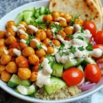 - 1 can (15 oz) chickpeas, drained and rinsed - 2 tablespoons extra virgin olive oil - 1 tablespoon ground cumin - 1 tablespoon ground coriander - 1 teaspoon smoked paprika - 1/2 teaspoon ground turmeric - 1/2 teaspoon cayenne pepper (adjust based on your spice preference) - Sea salt and freshly ground black pepper to taste - 1 cup cooked quinoa or brown rice (whichever you prefer) - 1 cup cherry tomatoes, halved - 1 cucumber, diced into small pieces - 1/2 red onion, finely chopped - 1 cup fresh parsley, roughly chopped - 1/2 cup tahini (sesame paste) - Juice of 1 fresh lemon - Water, as needed for desired tahini sauce consistency - Pita bread, toasted (optional, for serving) Chickpeas are the star of this dish. They give protein and fiber. The spices add warmth and flavor. I love using cumin and coriander. They work well together. Fresh veggies bring crunch and color. Tomatoes and cucumbers are my favorites. - Cooked Grains (Quinoa or Brown Rice) - Tahini Sauce Ingredients - Serving Suggestions (Pita Bread) Adding quinoa or brown rice makes this bowl hearty. You can choose either for a base. Tahini sauce adds creaminess and richness. It is simple to make with just tahini and lemon juice. You can also add water for a smoother sauce. For a fun twist, serve it with warm pita bread. It is perfect for scooping up all the tasty ingredients. By using these ingredients, you create a colorful and healthy Chickpea Shawarma Bowl that anyone can love. Check out the Full Recipe for a step-by-step guide to making this delightful dish! - Preheat the oven to 400°F (200°C). This helps the chickpeas roast well. - In a large bowl, mix the rinsed chickpeas with olive oil, cumin, coriander, smoked paprika, turmeric, cayenne pepper, sea salt, and black pepper. Toss until all the chickpeas are coated. - Spread the seasoned chickpeas on a baking sheet in a single layer. Roast them for 20-25 minutes, stirring halfway through to ensure they cook evenly. They should be crispy and golden brown when done. - In a small bowl, combine tahini and fresh lemon juice. Stir well to mix. - Gradually add water and whisk until the sauce is smooth and creamy. Adjust the water until the sauce is drizzle-able. - Season with sea salt to taste. This adds flavor to the sauce. - Start with a base of cooked quinoa or brown rice in each bowl. - Top the grains with the roasted chickpeas, cherry tomato halves, diced cucumber, finely chopped red onion, and fresh parsley. - Finish by drizzling the tahini sauce over the bowls. This adds a rich flavor. For a complete recipe, check the Full Recipe link. - Ensuring Crispiness To get crispy chickpeas, drain and rinse them well. Pat them dry before mixing with oil and spices. Spread them in a single layer on your baking sheet. Stir them halfway through roasting for even cooking. - Adjusting Spice Levels You can change the spice levels to fit your taste. If you love heat, add more cayenne pepper. For a milder flavor, skip the cayenne or use less. Always taste and adjust! - Adding Flavors (Garlic, Herbs) For extra flavor in your tahini sauce, add minced garlic or fresh herbs. Try parsley or cilantro for a fresh twist. Mix these in with the tahini and lemon juice. - Achieving Desired Consistency If your tahini sauce is too thick, add more water. Mix until it reaches a smooth, pourable texture. For a richer taste, add a bit more lemon juice or salt. - Garnishing for Appeal Make your bowl look great with a garnish. Use a sprig of parsley or a few extra tomato halves. It adds color and makes the dish more inviting. - Bowl Arrangement Tips Layer your ingredients neatly. Start with grains at the bottom. Add roasted chickpeas, fresh veggies, and drizzle sauce on top. Arrange them in sections for a beautiful display. For the full recipe, check the instructions above! {{image_4}} You can switch up the protein in your Chickpea Shawarma Bowl. Try adding grilled chicken for a meaty touch. Chicken pairs well with the spices and adds rich flavor. Simply grill or sauté the chicken with the same spices from the chickpeas. If you prefer plant-based options, use tofu. Tofu absorbs flavors well. Cube it and marinate in the shawarma spices before cooking. You can also use other legumes like lentils or black beans for variety. Each legume brings a unique taste. Including seasonal veggies makes your bowl even better. Think about adding bell peppers, zucchini, or eggplant. These add color and nutrition. Roasting them enhances their natural sweetness, which balances the spices. Pickled vegetables also add a nice zing. Try pickled red onions or cucumbers. They bring acidity that cuts through the richness of the tahini sauce. This contrast makes every bite exciting and fresh. You can change the flavor profile by adjusting the spices. For a milder taste, reduce the cayenne pepper. If you like bold flavors, add cinnamon or allspice. These spices give a warm, earthy note. For dressings, you don’t have to stick with tahini. Try yogurt-based sauces or even a garlic-lemon vinaigrette. Each option changes the bowl's flavor while keeping it fresh and healthy. Explore these variations to make your Chickpea Shawarma Bowl unique! The Full Recipe guides you through the basics, but feel free to get creative. - Refrigerator Storage Guidelines: Place your leftover chickpea shawarma bowl in an airtight container. It will stay fresh in the fridge for up to three days. Keep the tahini sauce separate to avoid sogginess. - Freezing Tips for Chickpeas: If you have leftover roasted chickpeas, you can freeze them. Spread them on a baking sheet and freeze for an hour. Once frozen, transfer them to a freezer bag. They can last up to three months in the freezer. - Best Ways to Reheat Bowls: For the best flavor, reheat your bowl in the oven at 350°F (175°C) for about 10-15 minutes. This keeps the chickpeas crispy. You can also use a microwave, but the texture will change. - Keeping Ingredients Fresh: Add fresh veggies like cucumber and tomatoes after reheating. This keeps them crisp and bright. - How Long Chickpeas Last: Canned chickpeas can last in your pantry for up to three years. Check the can for an expiration date. Once opened, they should be used within three days if stored in the fridge. - Storage Duration for Fresh Veggies: Fresh veggies like cucumbers and tomatoes usually last about a week in the fridge. Store them in the crisper drawer for the best results. To make this Chickpea Shawarma Bowl vegan, simply skip any animal products. The main ingredients are already plant-based. Use extra virgin olive oil for cooking. The tahini sauce is also vegan, made from sesame seeds. Yes, you can use dried chickpeas. Soak them overnight in water. Drain and rinse them before cooking. Boil the soaked chickpeas until tender, about 1-2 hours. This process adds extra flavor and nutrients. If you don’t have tahini, try sunflower seed butter. You can also use almond butter or peanut butter. These options offer a similar creamy texture. Adjust the flavor with lemon juice and a pinch of salt. This dish takes about 40 minutes to prepare. It includes 15 minutes for prep and about 25 minutes for cooking. You can enjoy a healthy meal in less than an hour. Yes, this bowl can be served cold. It makes a great meal prep option. Store it in the fridge and enjoy it later. The flavors will meld nicely, making it even tastier! Chickpea shawarma bowls are a tasty, healthy option for any meal. We explored key ingredients, preparation steps, and ways to customize your dish. Roasting chickpeas makes them crispy, while tahini adds a creamy touch. Remember, your bowls can be made with various proteins and vegetables, allowing endless creativity. Store leftovers properly to enjoy your meal later. Embrace these tips and make a delicious bowl today!