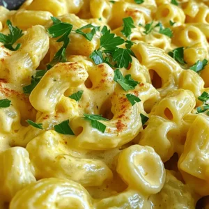 To make the best Instant Pot mac and cheese, gather these simple ingredients: - 2 cups elbow macaroni - 4 cups vegetable broth - 2 tablespoons unsalted butter - 1 cup sharp cheddar cheese, shredded - 1 cup mozzarella cheese, shredded - 1 teaspoon garlic powder - 1 teaspoon onion powder - 1 teaspoon dried basil - 1 teaspoon dried parsley - ½ teaspoon smoked paprika - Salt and pepper to taste - ½ cup heavy cream - Optional: Fresh herbs for garnish These ingredients create a rich, creamy dish that everyone will love. The elbow macaroni cooks perfectly in the broth, soaking up all the flavor. The cheeses melt into a smooth, cheesy sauce that clings to each bite. I use sharp cheddar for a bold taste and mozzarella for a stretchy texture. The spices add depth and warmth, making this dish feel cozy and inviting. Don't forget the heavy cream! It gives the mac and cheese that luxurious, creamy finish. If you want to add a fresh touch, consider using herbs for garnish. Parsley or chives add a nice color and flavor contrast. Now that you have your ingredients ready, let’s get cooking! Check out the Full Recipe for detailed steps. - Prepare the Pot: In your Instant Pot, combine 2 cups of elbow macaroni with 4 cups of vegetable broth. Make sure that all the macaroni is fully covered. This step is key for even cooking. - Seal and Cook: Close the lid tightly and seal the valve. Choose the “Manual” or “Pressure Cook” setting. Set the timer for 4 minutes, and get ready for cheesy goodness. - Release the Pressure: After the timer goes off, let the pressure release naturally for 5 minutes. This helps the pasta finish cooking. Then, switch to a quick release to let out any remaining steam. - Stir the Pasta: Carefully take off the lid once all the pressure is gone. Stir the macaroni gently. It should be al dente and have some liquid left in the pot. - Add Flavorings: Now it's time to make it tasty. Add 2 tablespoons of unsalted butter, 1 teaspoon of garlic powder, 1 teaspoon of onion powder, 1 teaspoon each of dried basil and dried parsley, and ½ teaspoon of smoked paprika along with salt and pepper to taste. Stir well until the butter melts and everything combines. This is just part of the process, but you can find the full recipe to create a creamy mac and cheese that will make your taste buds dance! To make great mac and cheese, you need to ensure even cooking. Always submerge your pasta in the broth. This keeps the pasta from sticking and helps it cook evenly. If even a bit of pasta is above the broth, it may not cook right. If your sauce is too thick, don't worry! You can adjust the consistency easily. Just add a splash of vegetable broth or cream. Stir it in until you reach your desired thickness. This makes your dish creamy and smooth, just like you want. When serving, presentation matters! Use rustic bowls for a cozy feel. Top your mac and cheese with fresh herbs, like parsley or chives. A dash of smoked paprika adds color and flavor too. Think about what sides go well with this dish. A simple green salad pairs nicely. If you want a drink, try a light soda or iced tea. These sides make your meal feel complete and balanced. {{image_4}} You can switch up the cheese in your mac and cheese. Try different kinds for fun twists. Here are some tasty options: - Colby Jack: This mild cheese melts well and adds a nice flavor. - Gouda: It brings a smoky taste that can elevate your dish. - Parmesan: A sprinkle adds a sharp, nutty flavor that pairs well. - Cream Cheese: This gives a super creamy texture without overpowering the taste. Mix and match these cheeses to find your favorite blend. Each choice adds its own unique flair. Want to make your mac and cheese even better? Add some veggies or protein! Here are a few ideas: - Spinach: Toss in fresh or frozen spinach for color and nutrients. - Broccoli: Add small florets for a crunchy texture and extra vitamins. - Peas: These sweet bites add a pop of color and flavor. These veggies not only enhance taste but also make the dish healthier. You can also add protein to make your meal heartier. Consider these options: - Chicken: Cooked and shredded chicken gives a nice bite. - Bacon: Crispy bacon crumbles add a smoky crunch that is hard to resist. - Ground Beef: This can turn your mac and cheese into a full meal. Feel free to get creative! You can combine any of these add-ins for a dish that you will love. Try the Full Recipe for a classic start, then experiment with these ideas! Storing leftover mac and cheese right is key. Once it cools, put it in an airtight container. This helps keep it fresh. It can last in the fridge for about three to five days. To avoid drying out, make sure the lid seals tightly. If you want to enjoy it later, try to cool it down before sealing. This helps prevent condensation from forming. You can reheat mac and cheese in a few ways. The microwave is quick and easy. Just pop it in a bowl and cover it loosely. Heat it for about one minute, then stir. If it's still cold, heat it for another 30 seconds. You can also use the stove. Just add a splash of broth or cream to a pan. Heat it on low, stirring often until warm. When reheating, adding moisture helps keep it creamy. A bit of broth or cream does wonders. Stir it in before heating. This makes sure the cheese stays smooth. If it seems thick, don't worry. Just add a little more liquid until it feels just right. How long does Instant Pot Mac and Cheese last in the fridge? Instant Pot Mac and Cheese lasts about 3 to 5 days in the fridge. Store it in a sealed container. Make sure it’s cool before sealing to avoid steam build-up. If you want to keep it longer, you can freeze it. Can I use gluten-free pasta for this recipe? Yes, you can use gluten-free pasta! Just adjust the cooking time. Gluten-free pasta cooks faster, so check it at about 3 minutes. It will still taste great and give you that creamy comfort. How do I make mac and cheese without cream? You can skip the cream and use more broth instead. Just use about 4 to 6 cups of vegetable broth. You can also add a little extra cheese for creaminess. This will keep it rich and tasty without the cream. Can I double this recipe for larger servings? Yes, you can double the recipe! Just make sure your Instant Pot is big enough. You may need to adjust the cooking time slightly, but not by much. Keep an eye on it to ensure everything cooks well. Many users love the full recipe. They say it is creamy and easy to make. A few have suggested adding a pinch of cayenne for a spicy kick. Others mix in cooked broccoli or chicken for extra flavor and nutrition. Overall, the reviews are positive, and people enjoy making this dish their own! This blog post covers how to make Instant Pot Mac and Cheese with ease. You learned about the ingredients, step-by-step instructions, and useful tips. We discussed different cheese options and how to add veggies or proteins. Storing and reheating leftovers helps maintain their creamy texture. In these simple steps, you can enjoy a quick, tasty meal. Try this recipe and customize it to your liking for a family favorite. Happy cooking!